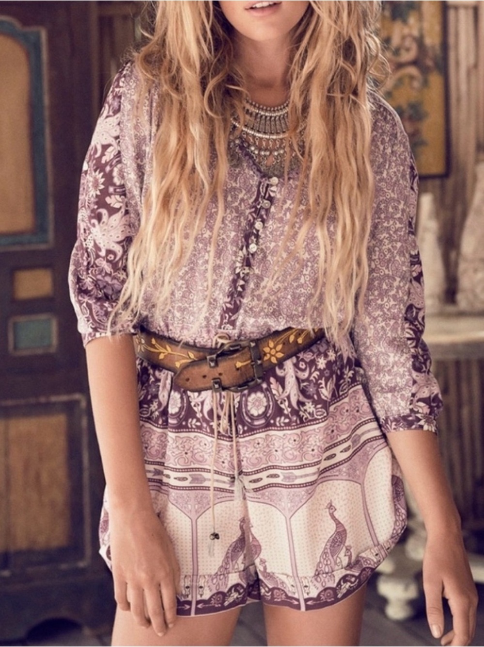 Spell & the Gypsy Xanadu Playsuit in the Purple Haze colorway size S